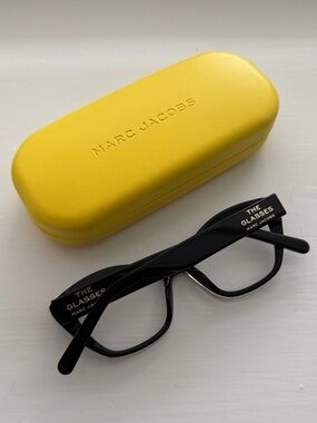 Marc Jacobs Black Optical Frames with Yellow Logo Case